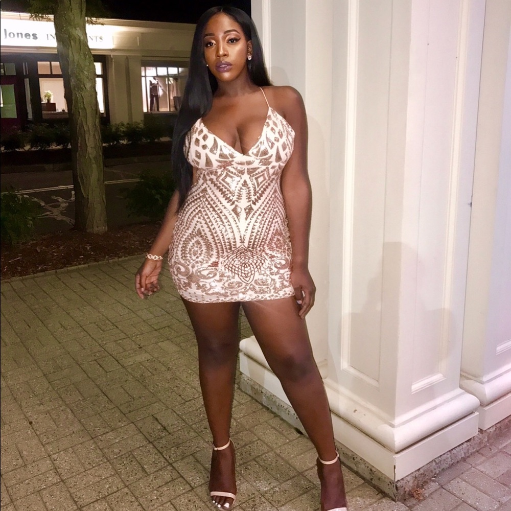 Rose Gold Sequin Dress
